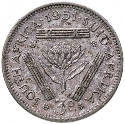 купить ЮАР 3 пенса 1951 Георг VI