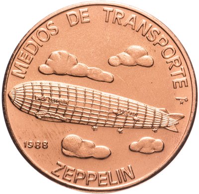купить Куба 1 песо (peso) 1988 Транспорт Кубы - Дирижабль Цеппелин