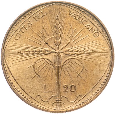 купить Ватикан 20 лир (lire) 1968