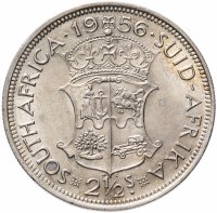 Купить ЮАР 2 1/2 шиллинга (shillings) 1956