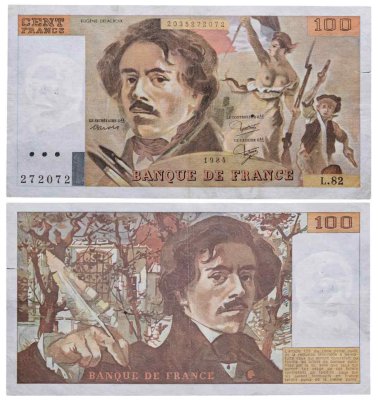 купить Франция 100 франков 1984 (Eugène Delacroix, Эжен Делакруа)