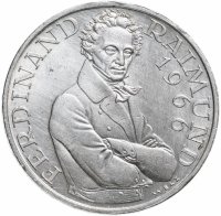Купить Австрия 25 шиллингов (shillings) 1966 "130 лет со дня смерти Фердинанда Раймунда"