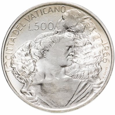 купить Ватикан 500 лир (lire) 1966
