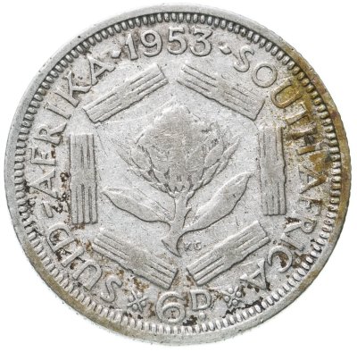 купить ЮАР 6 пенсов (pence) 1953