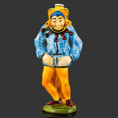 купить Штоф "Шут Риголетто", Ceramiche Sam, San Marino, фаянс, глазурь, роспись, Италия, 1960-1980 гг.