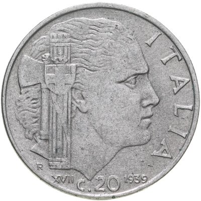 купить Италия 20 чентезимо 1939