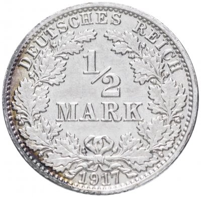 купить Германия (Германская Империя) 1/2 марки 1917"А"