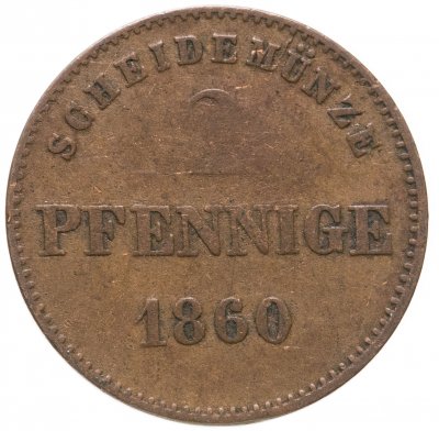 купить Германия, Герцогство Саксен-Мейнинген 2 пфеннига 1860