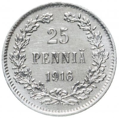 купить Для Финляндии 25 пенни (pennia) 1916 S