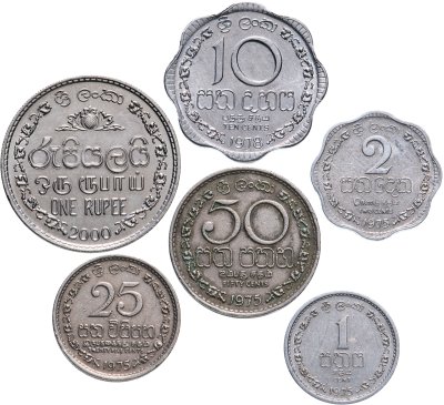 купить Шри Ланка набор 6 монет 1975 - 2000