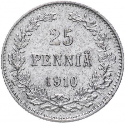 купить 25 пенни 1910 L, монета для Финляндии
