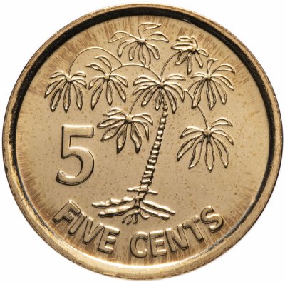 купить Сейшельские острова 5 центов 2012 Пальма