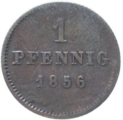 купить Германия, Бавария 1 пфеннига 1856
