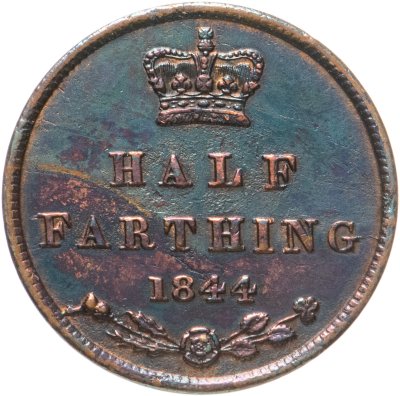 купить Великобритания 1/2 фартинга (farthing) 1844