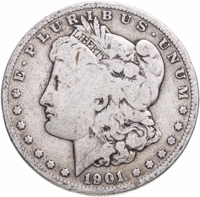 купить США 1 доллар (dollar) 1901 "Доллар Моргана" (Morgan Dollar) знак монетного двора: "S" - Сан-Франциско