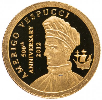 купить острова Кука 1 доллар 2012 "Америго Веспуччи"