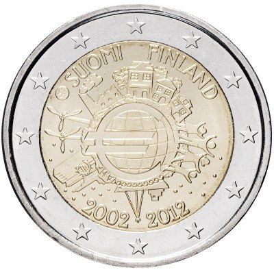 купить Финляндия 2 евро 2012 "10 лет евро"