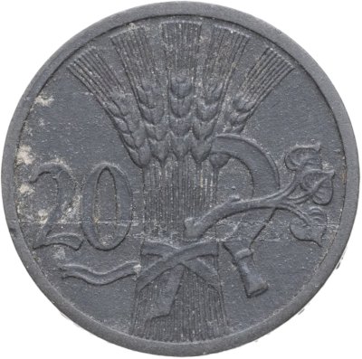 купить Богемия и Моравия 20 геллеров (heller) 1944