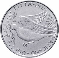 Купить Ватикан 100 лир (lire) 1971