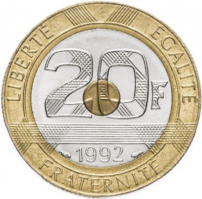купить Франция 20 франков (francs) 1992-1993, случайная дата