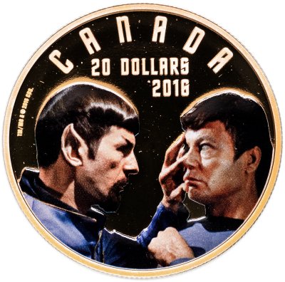 купить Канада 20 долларов 2016 "Star Trek Зеркало, зеркало", в футляре с сертификатом