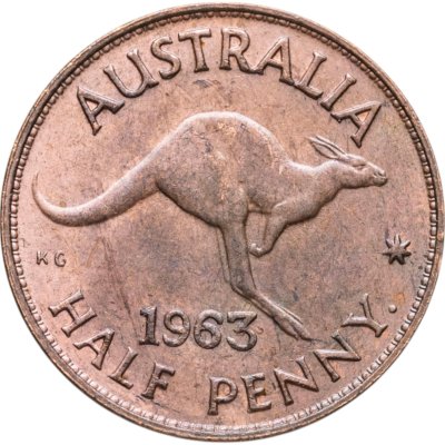 купить Австралия 1/2 пенни (penny) 1963