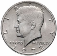 купить США 1/2 доллара (50 центов, half dollar) 1972 "Кеннеди"