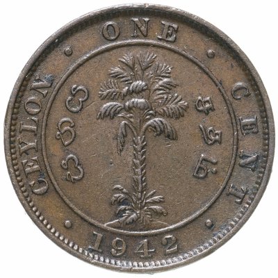 купить Цейлон 1 цент (cent) 1942