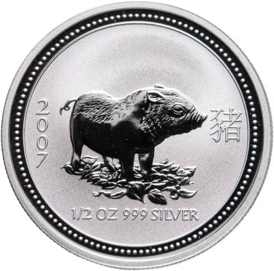 купить Австралия 50 центов 2007 "Лунный календарь.Год свиньи»