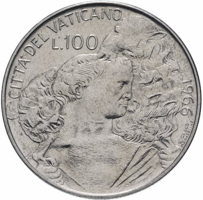 купить Ватикан 100 лир (lire) 1966