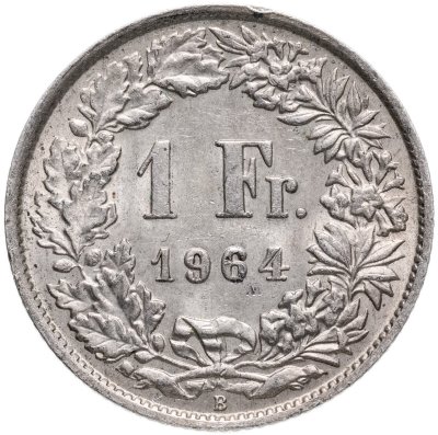купить Швейцария 1 франк (franc) 1921-1963