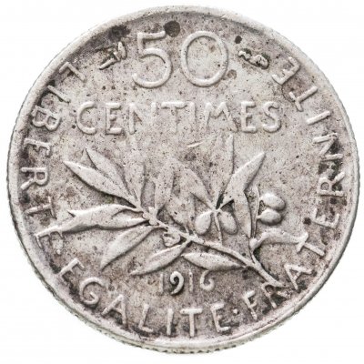 купить Франция 50 сантимов (centimes) 1916