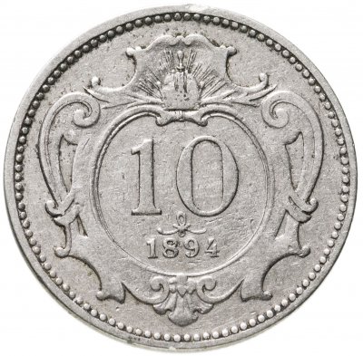 купить Австрия 10 геллеров (heller) 1894