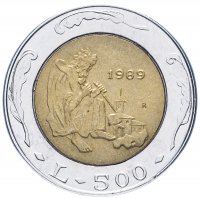 купить Сан-Марино 500 лир 1989 "Резчик по камню"