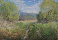 купить Картина «Колея», холст, масло, художник Владимир Голованов, Россия, 2019 г.