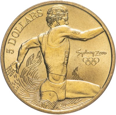 купить Австралия 5 долларов (dollars) 2000 "Олимпийские игры в Сиднее - Триатлон"