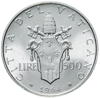 купить Ватикан 500 лир (lire) 1964