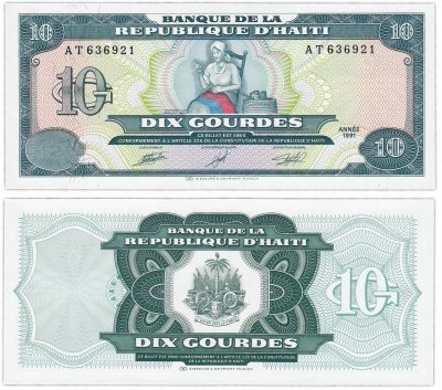 купить Гаити 10 гурдов 1991