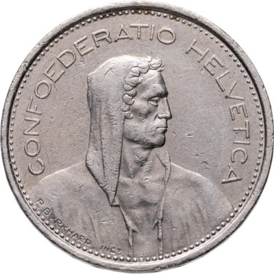 купить Швейцария 5 франков (francs) 1977