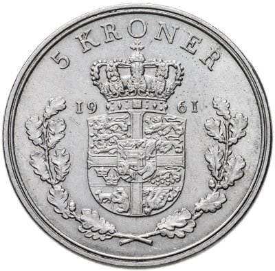 купить Дания 5 крон (kroner) 1961