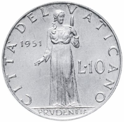 купить Ватикан 10 лир (lire) 1951