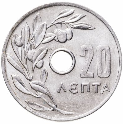купить 20 лепт 1969 Греция