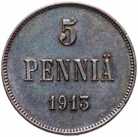 Купить 5 пенни (pennia) 1913