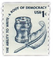 Купить США 1 цент 1977 "Чернильница и перо"