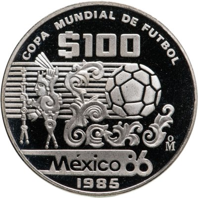 купить Мексика 100 песо (pesos) 1985 "Чемпионат мира по футболу 1986"