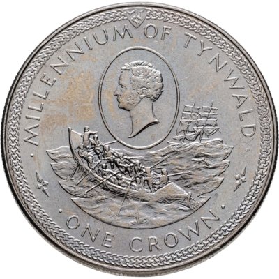 купить Остров Мэн 1 крона (crown) 1979 1000 лет Тинвальду - Шлюпка
