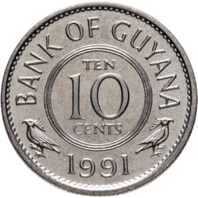купить Гайана 10 центов 1991