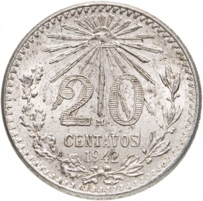купить Мексика 20 сентаво (centavos) 1921-1943, случайный год