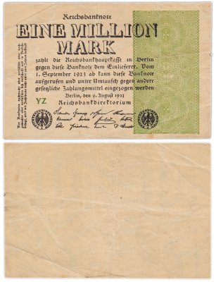 купить Германия 1000000 марок 1923 года (Pick 102a)