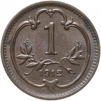 купить Австро-Венгрия 1 геллер (heller) 1912, монета для Австрии